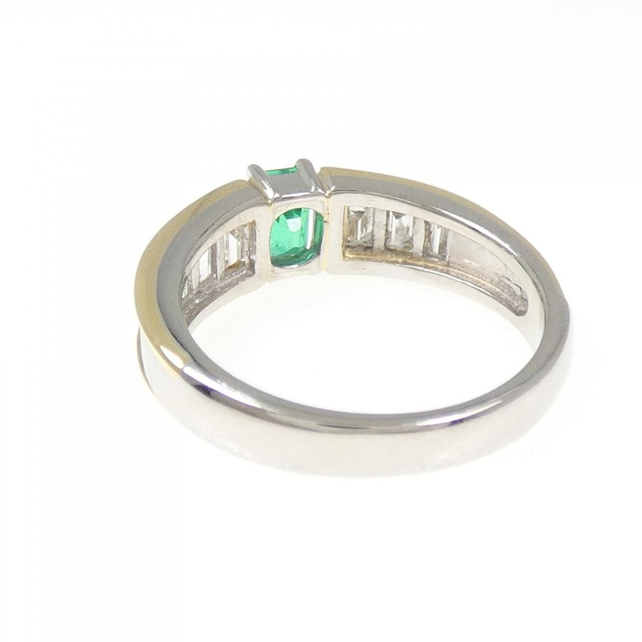 PT900/K18YG エメラルド リング 0.45CT