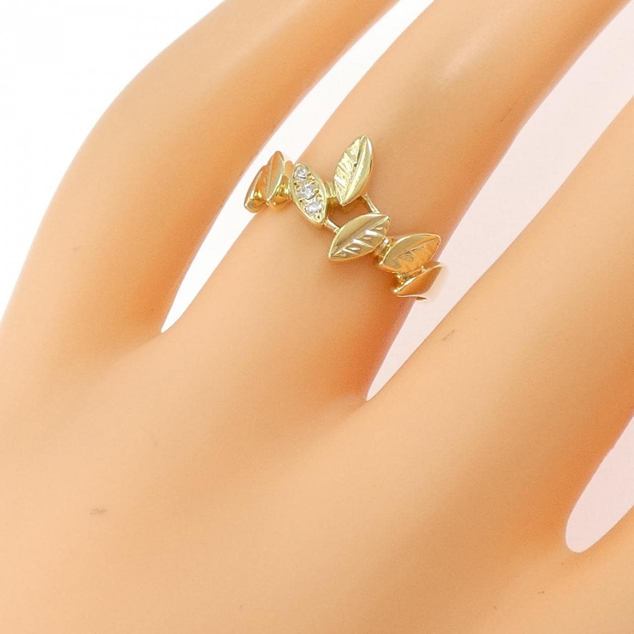 K18YG ダイヤモンド リング 0.03CT