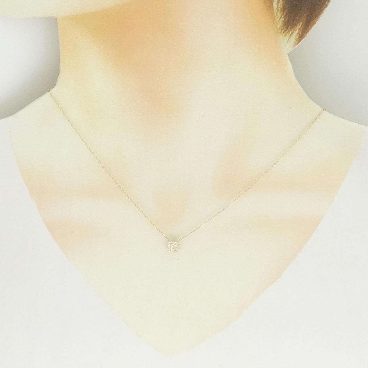 K18YG ダイヤモンド ネックレス 0.13CT