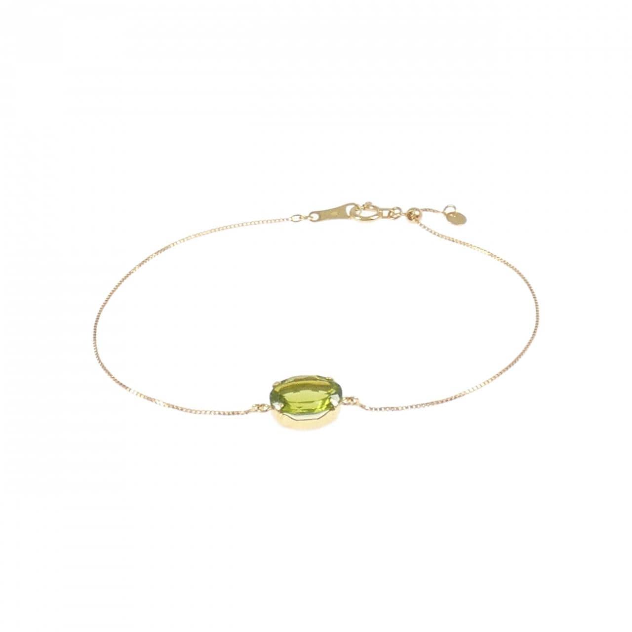 K18YG ペリドット ブレスレット 1.50CT