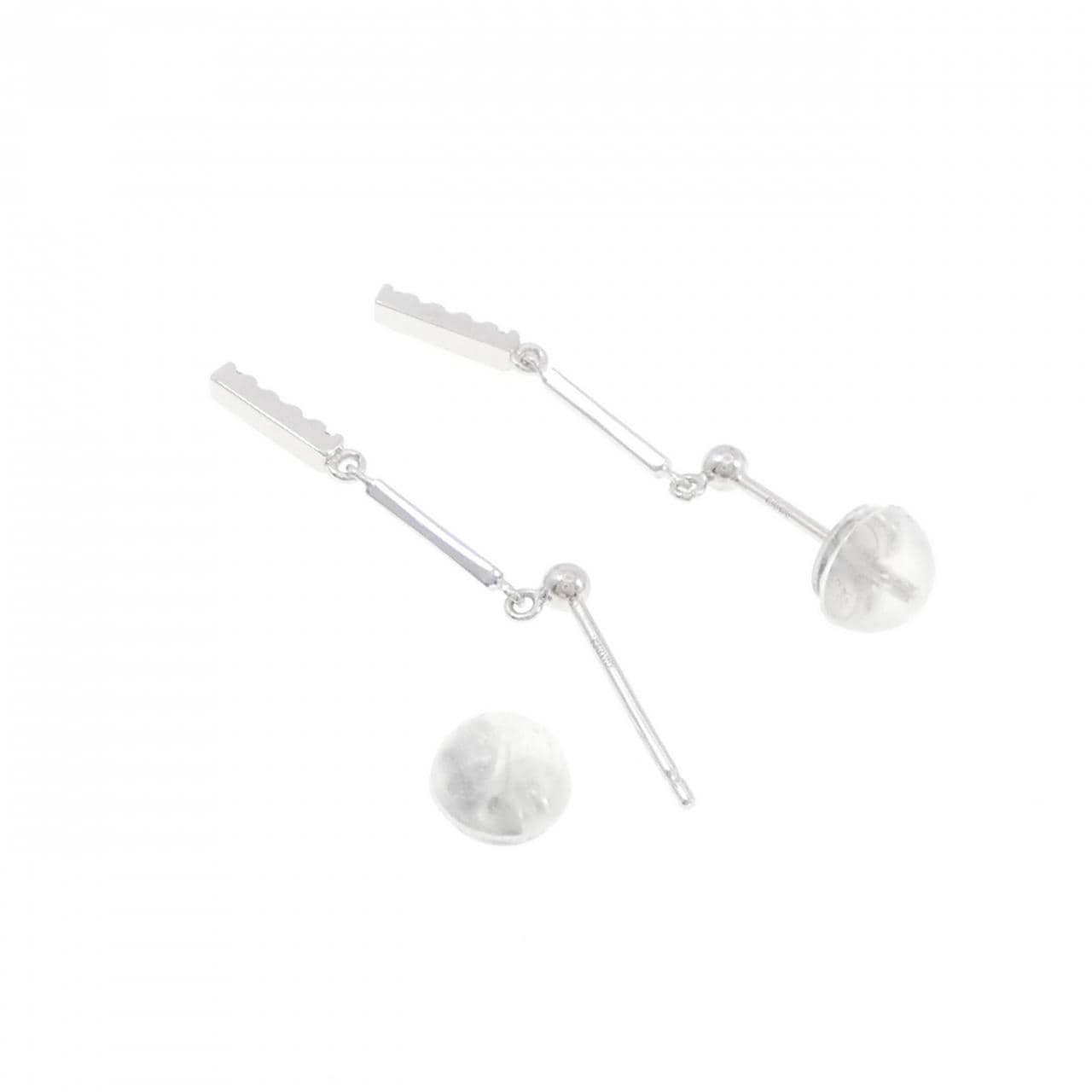 K18WG ダイヤモンド ピアス 0.06CT