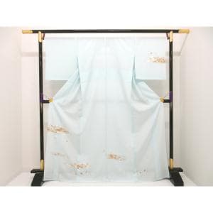【未使用品】単衣　駒絽訪問着　友禅金彩加工