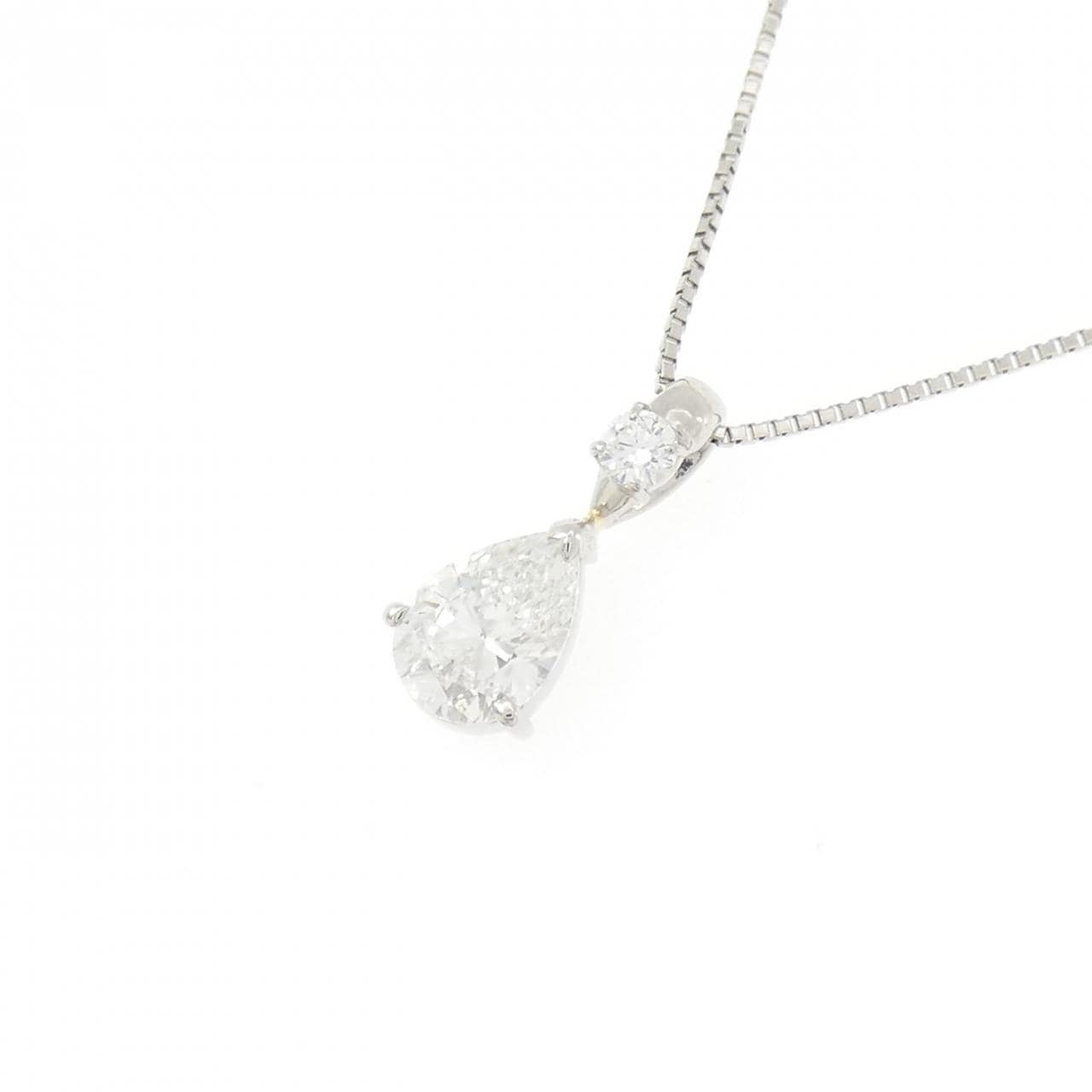 PT900/PT850 ダイヤモンド ネックレス 0.848CT E SI2 ペアシェイプ