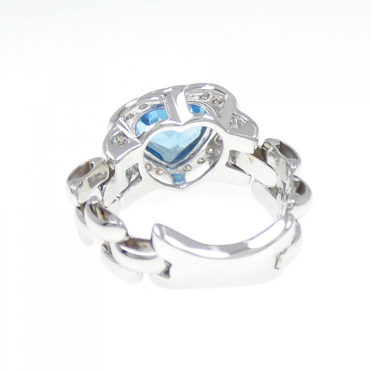 ポンテヴェキオ ハート ブルートパーズ リング 2.27CT