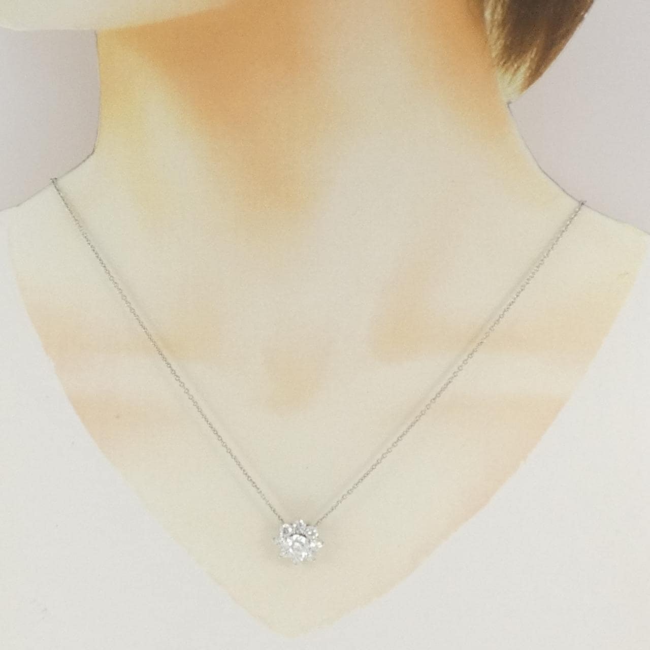 ハリーウィンストン サンフラワー ミディアム ネックレス 1.03CT E VS1 3EXT
