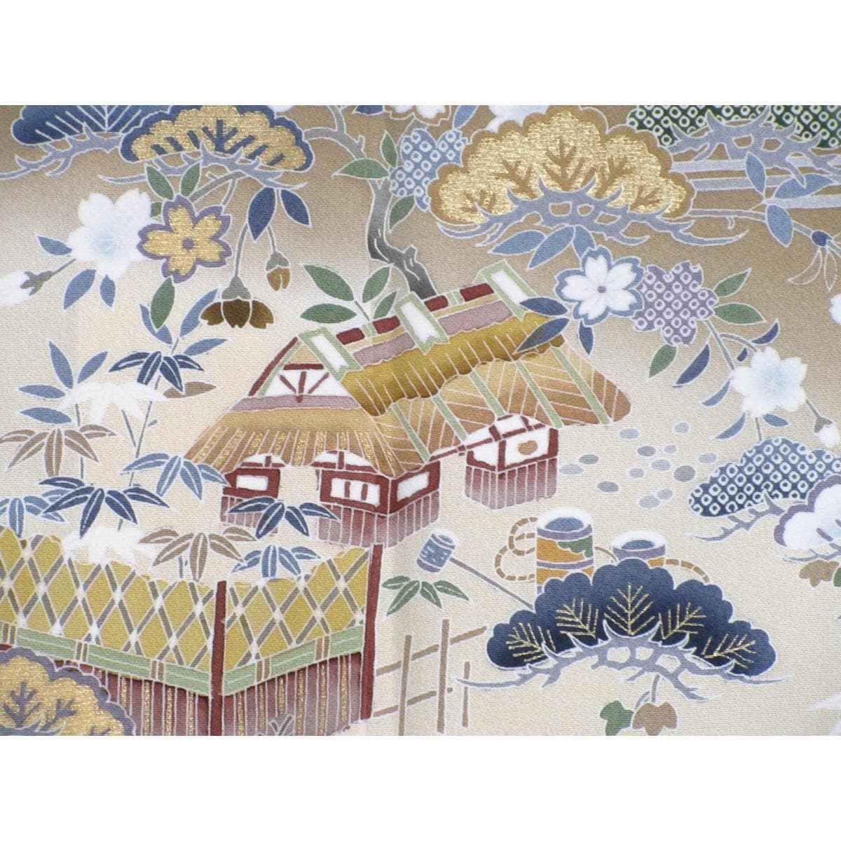 【未使用品】色留袖　友禅金彩加工　ボカシ染