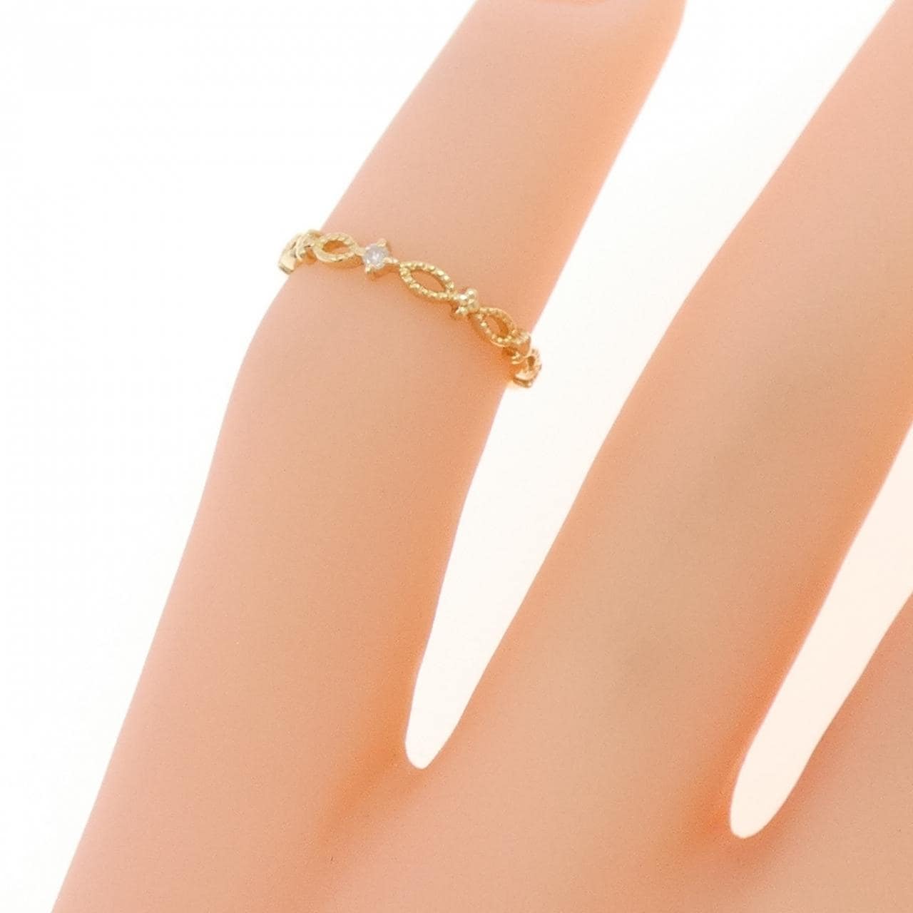 シエナ ロゼ ダイヤモンド ピンキー リング 0.01CT