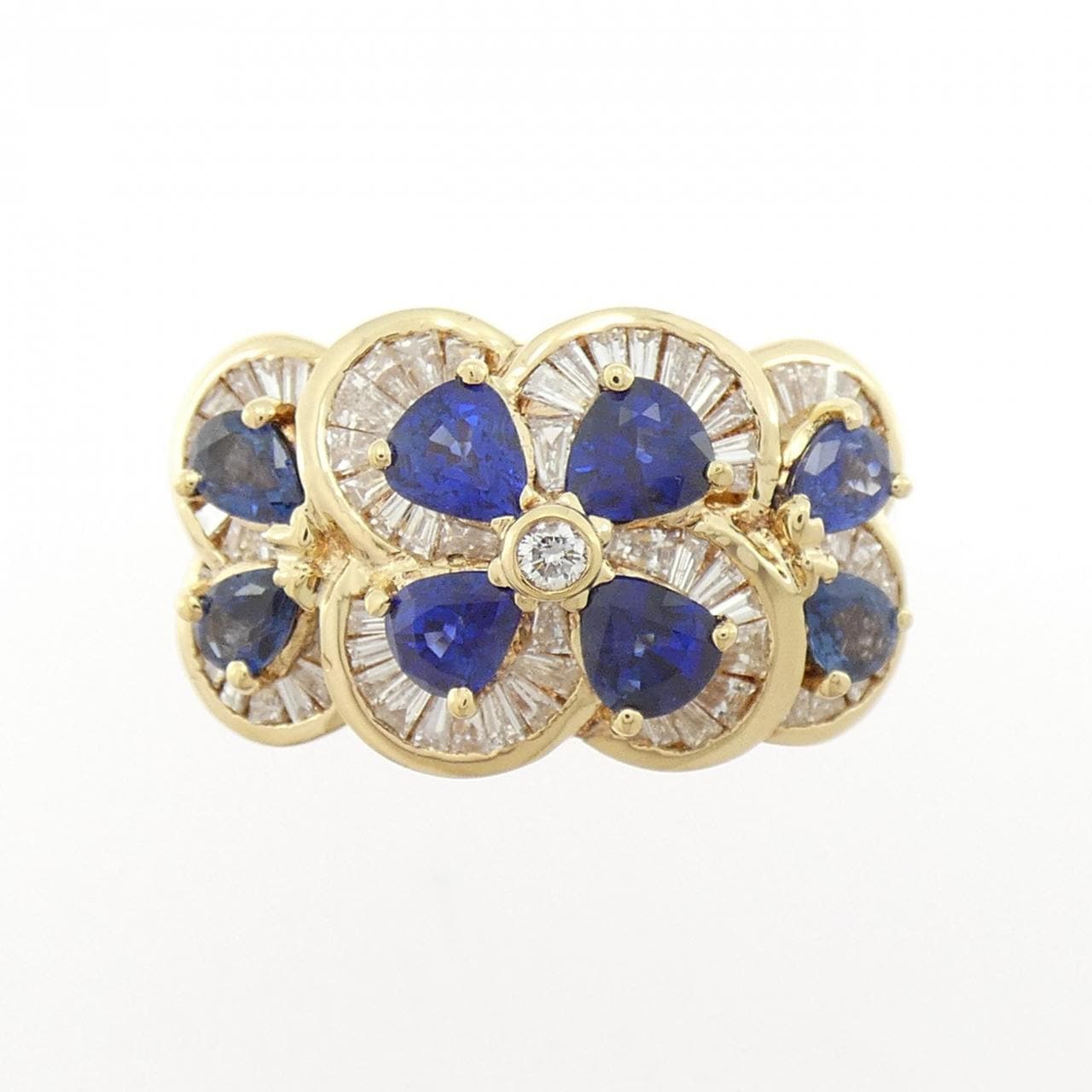 K18YG サファイヤ リング 2.18CT