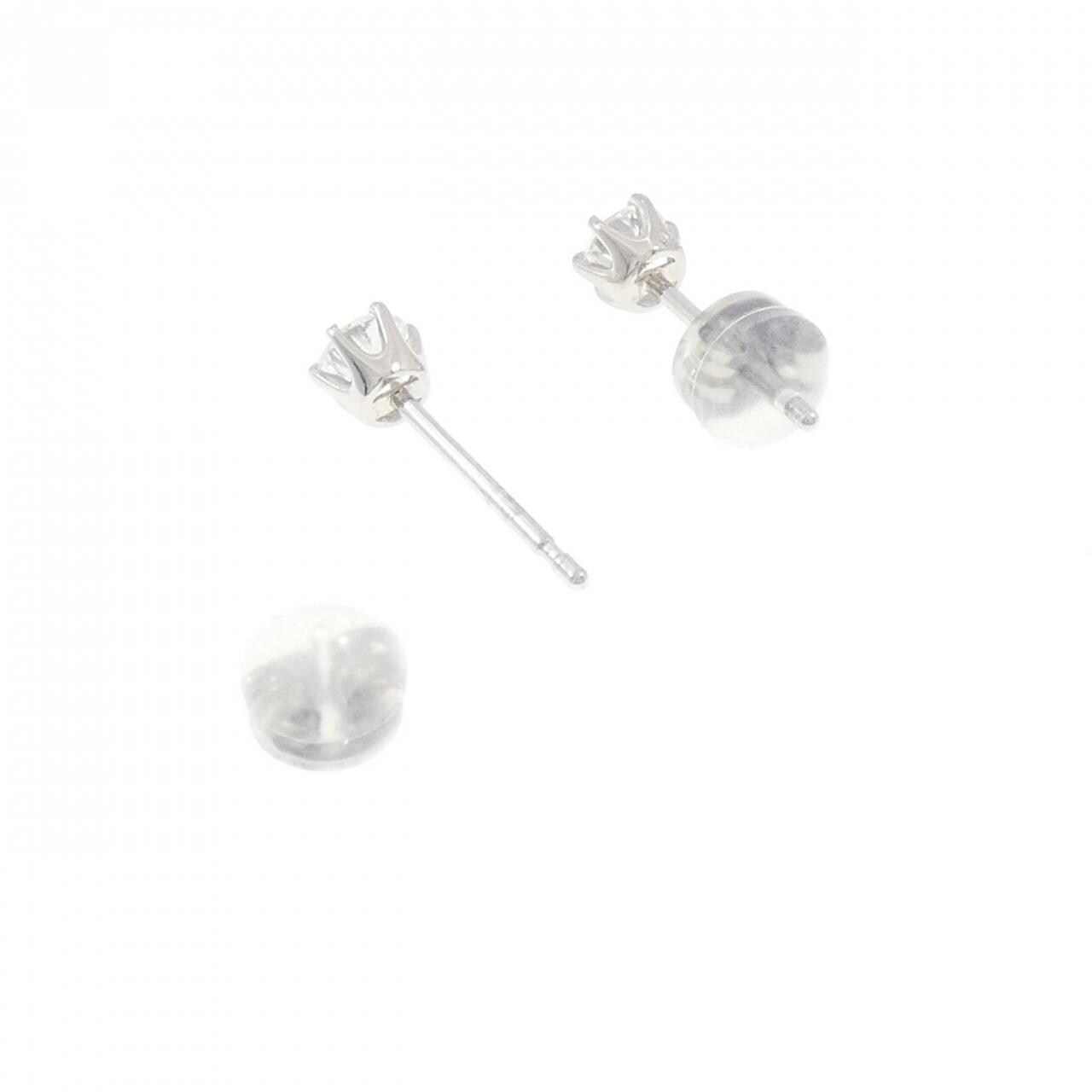 PT900 ダイヤモンド ピアス 0.227CT 0.228CT D-F SI2 VG-GOOD