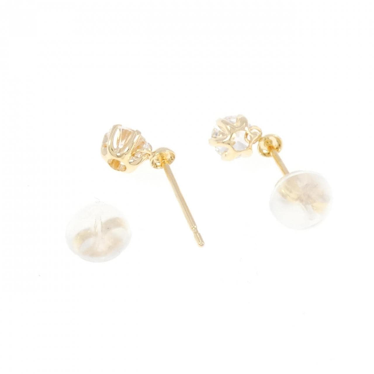 [BRAND NEW] K18YG Cubic Zirconia Earrings