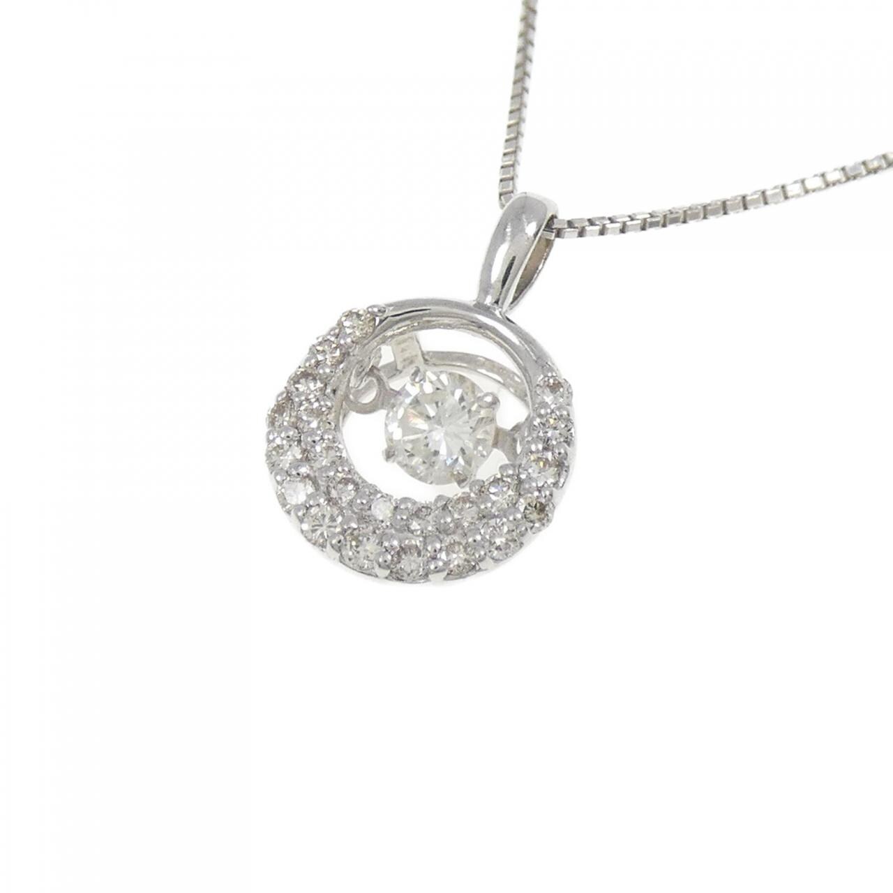 K18WG ダイヤモンド ネックレス 0.18CT