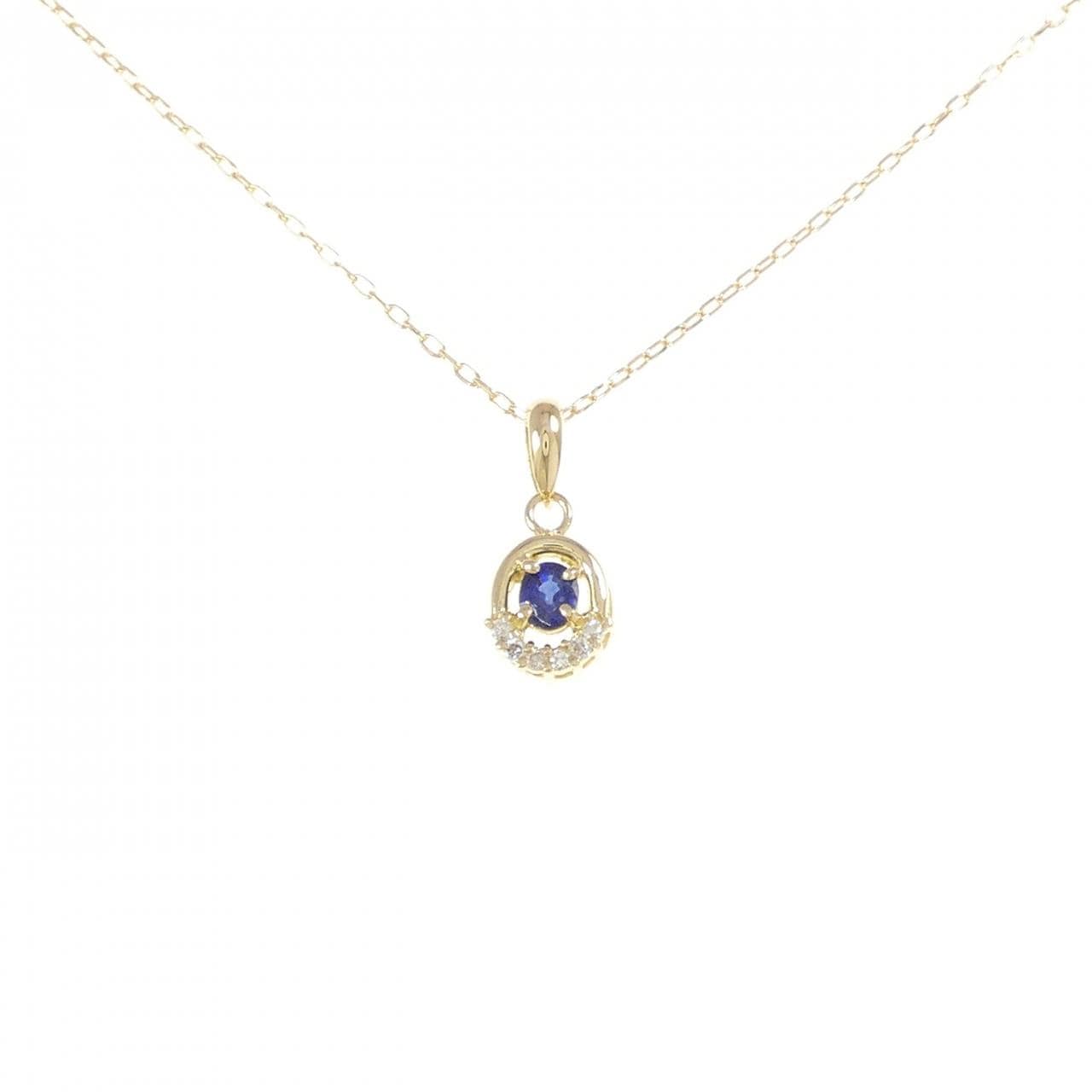 K18YG sapphire necklace