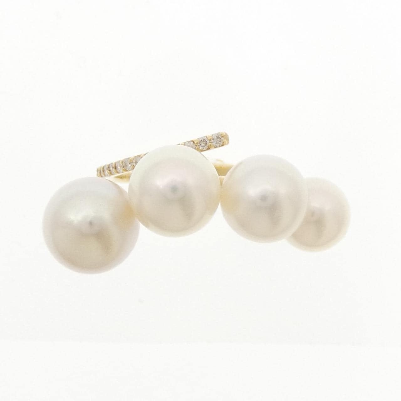 K18YG Akoya pearl ring