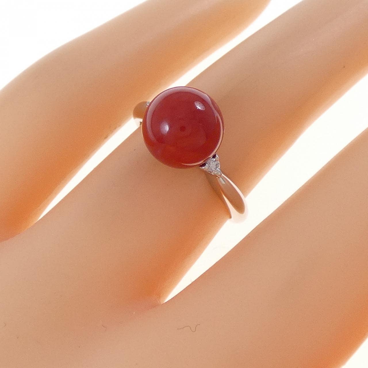 PT900 サンゴ リング 8.6mm