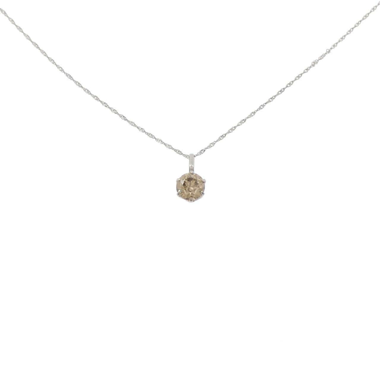 PT900/PT850 ソリティアダイヤモンド ネックレス 0.6CT