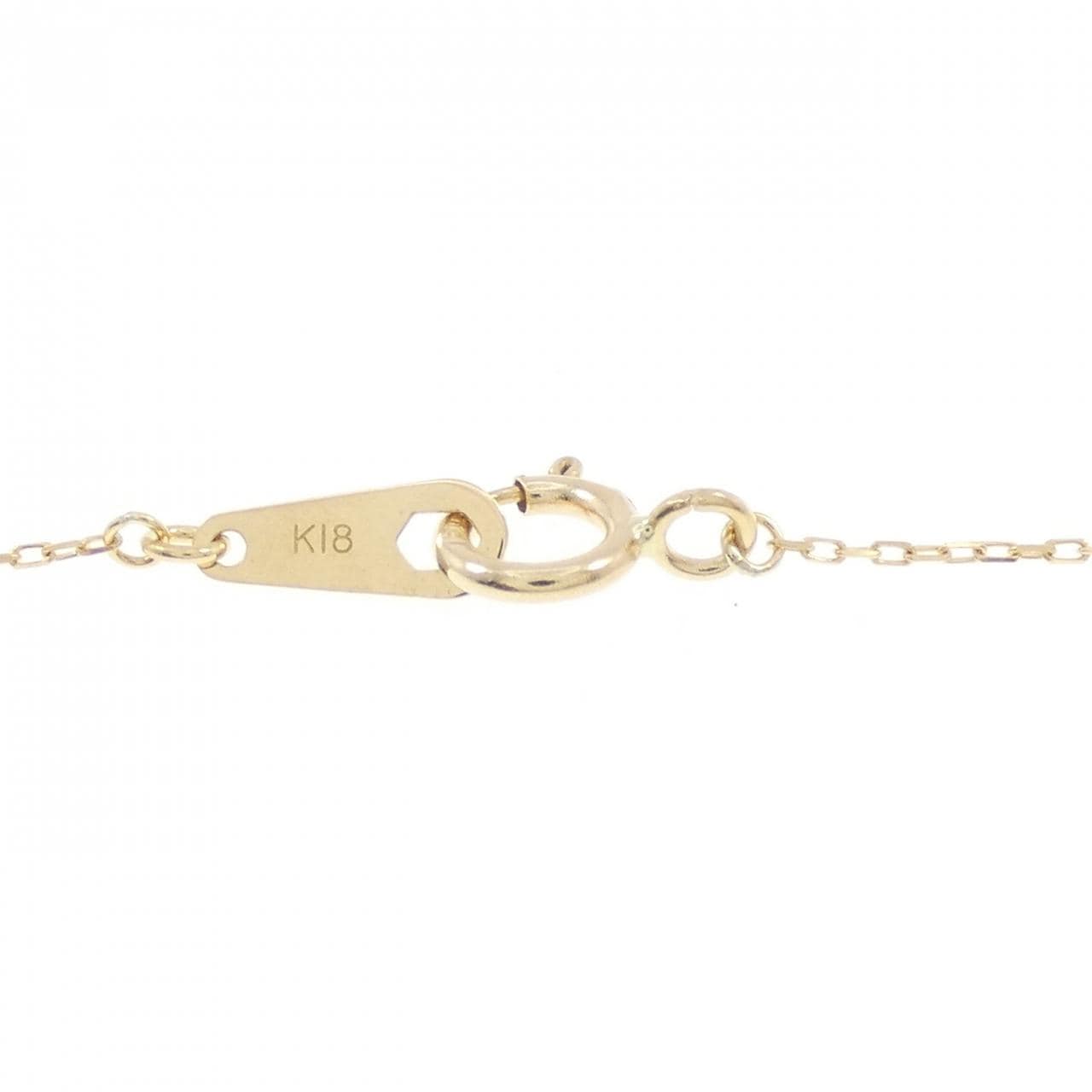 K18YG フラワー ダイヤモンド ネックレス 0.3CT