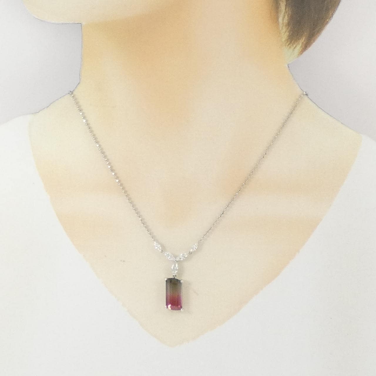 PT900/PT850 トルマリン ネックレス 6.519CT