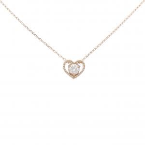 K18PG ハート ダイヤモンド ネックレス 0.10CT