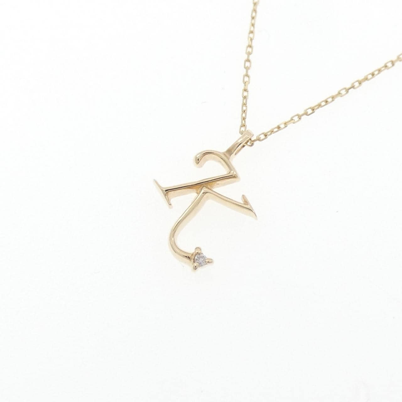 クミキョク イニシャル ダイヤモンド ネックレス