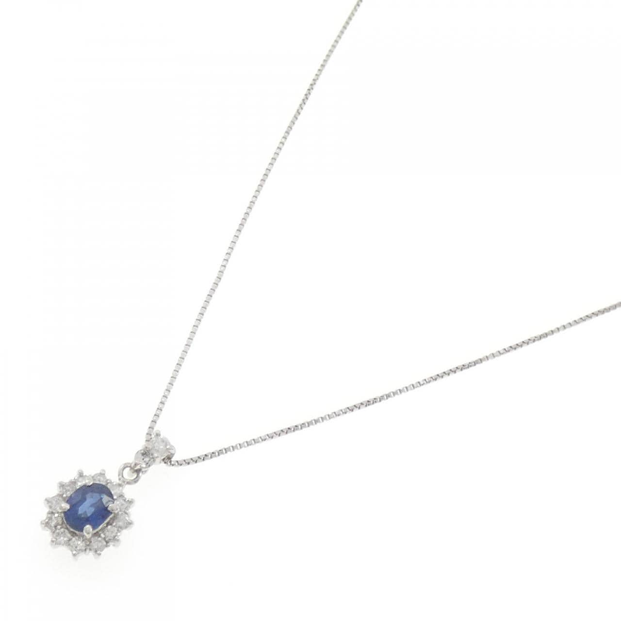 PT900 Sapphire Necklace 0.68CT