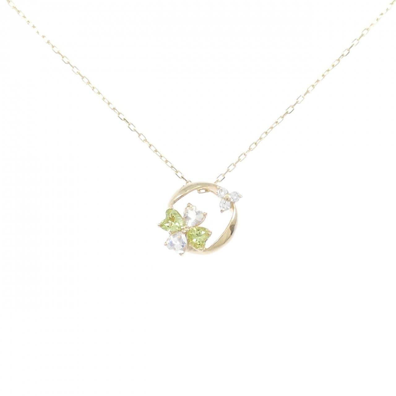 クミキョク クローバー カラーストーン ネックレス