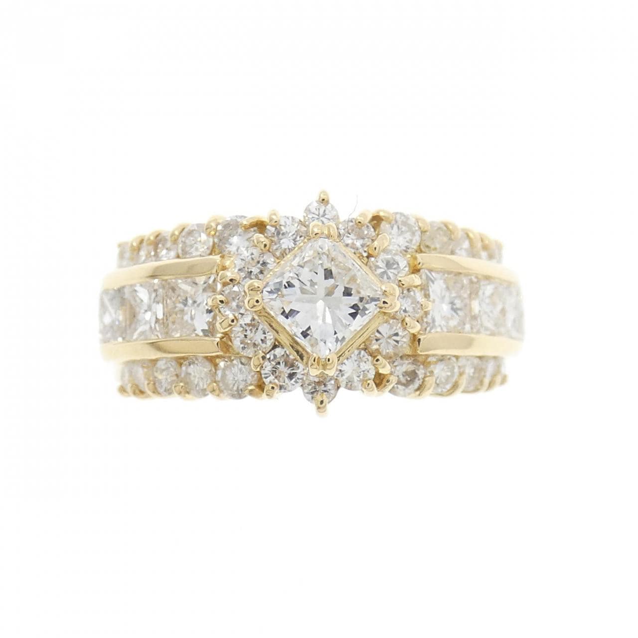 K18YG ダイヤモンド リング 1.56CT