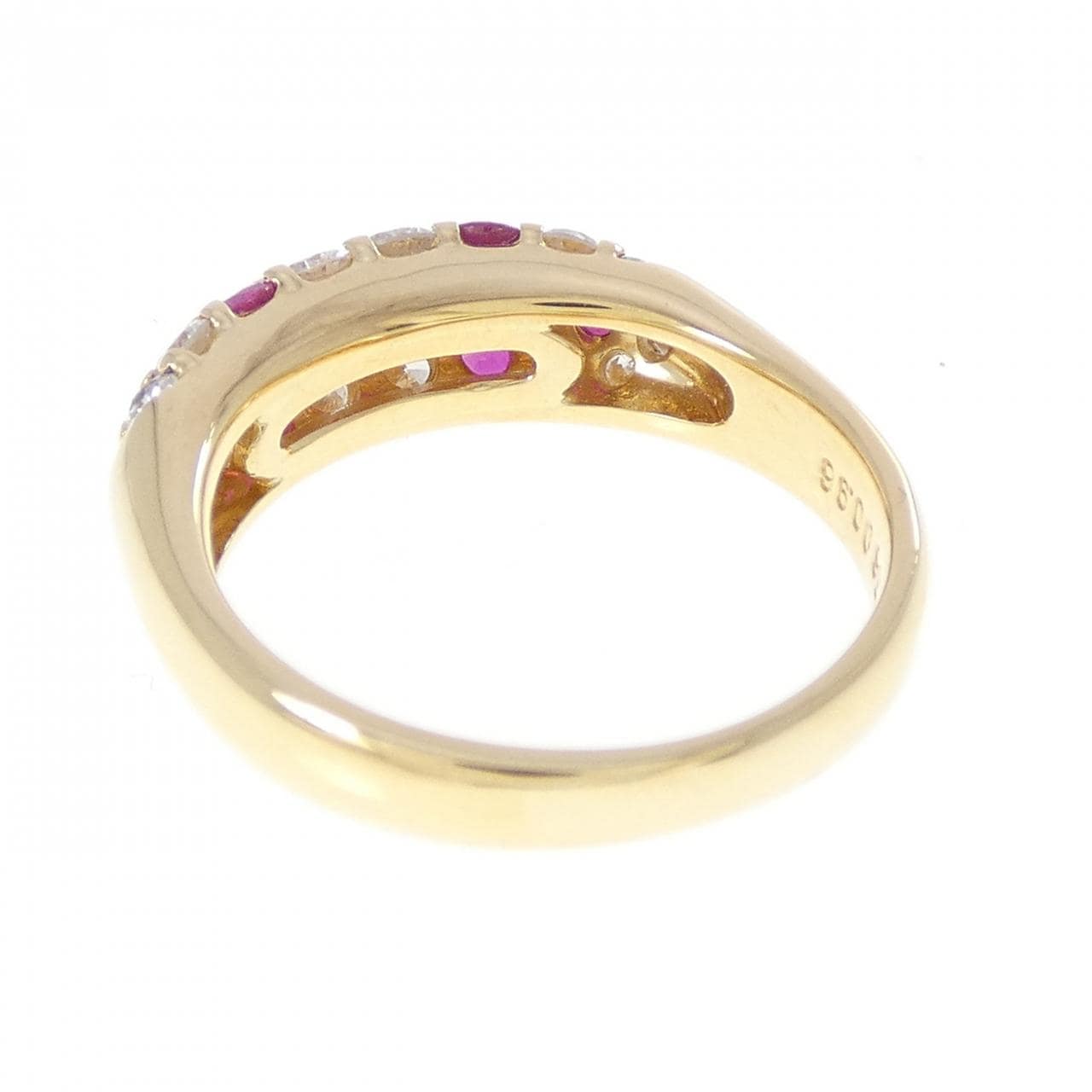 K18YG ルビー リング 0.56CT