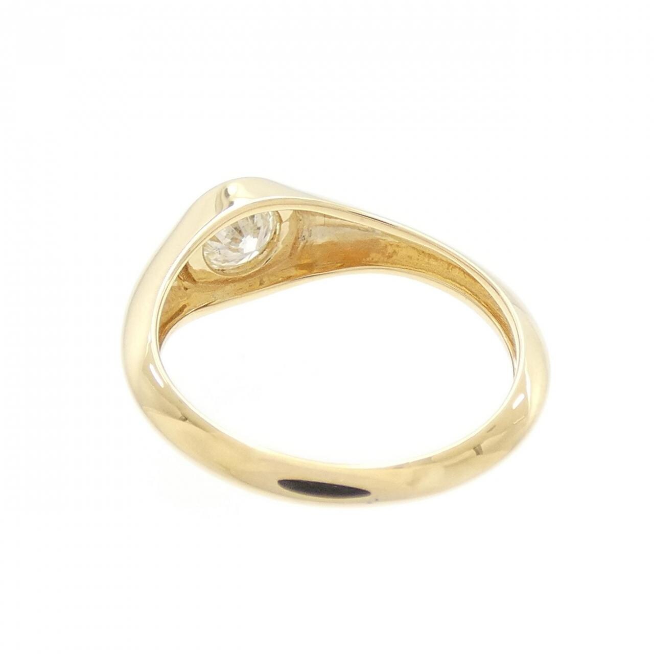 【新品】K18YG ソリティア ダイヤモンド リング 0.29CT