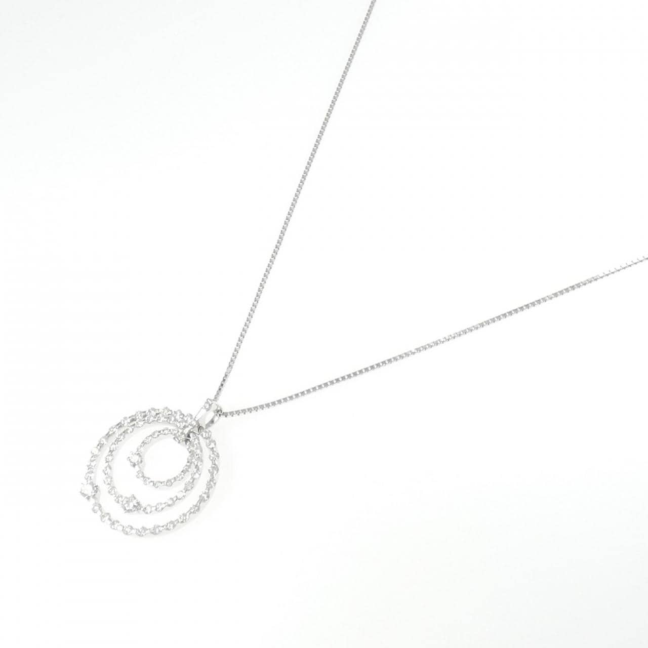 K18WG ダイヤモンド ネックレス 1.52CT