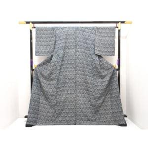 小紋　天然阿波藍　佐藤昭人　身幅２Ｌ寸