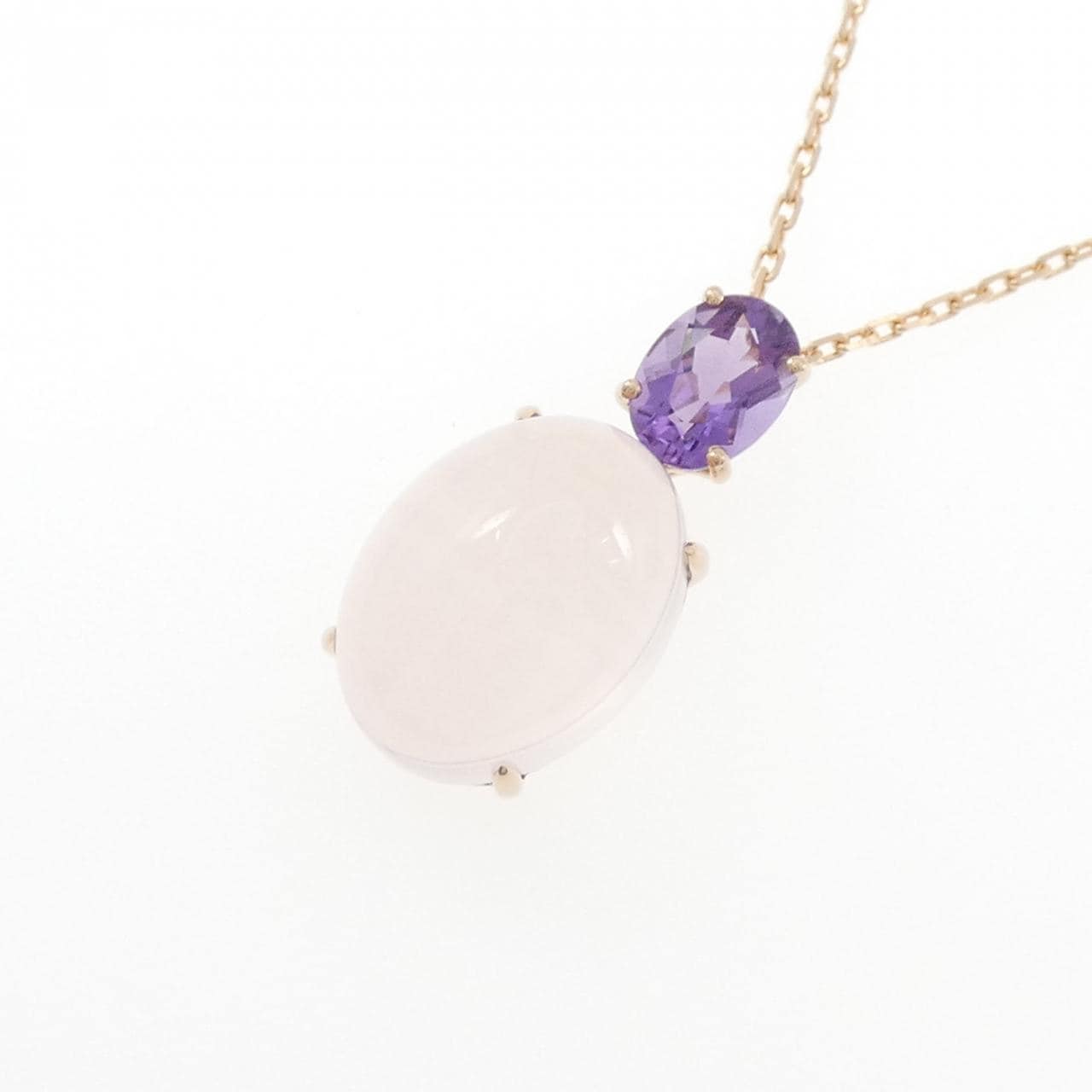 ジーエスティービー ローズクオーツ ネックレス 7.00CT