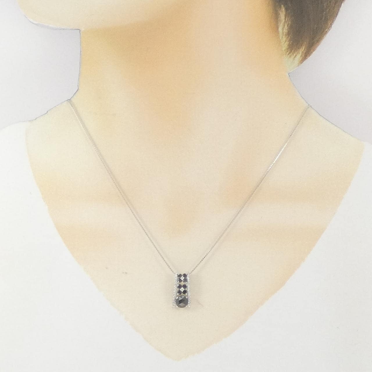 K18WG ダイヤモンド ネックレス 1.07CT