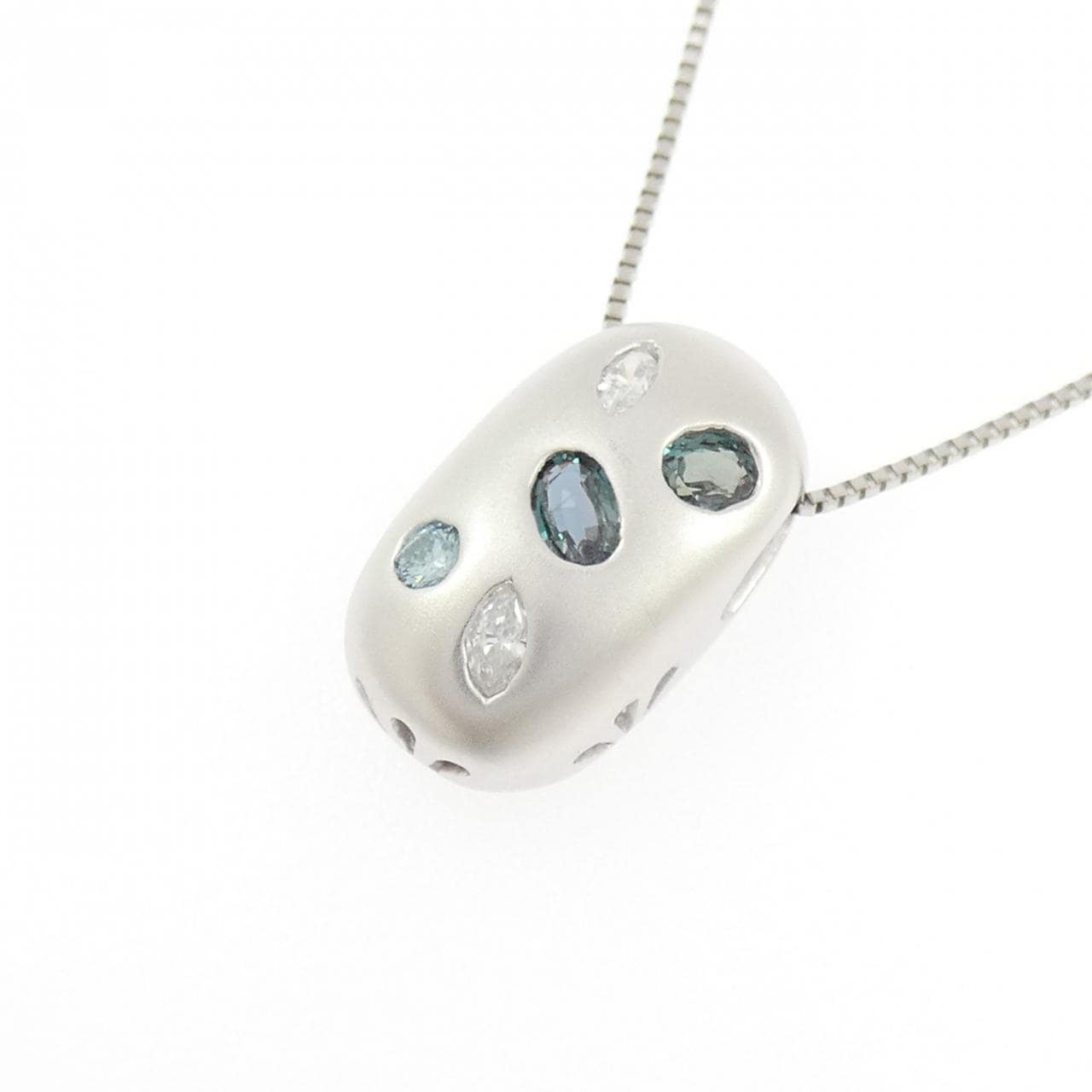 PT900/PT850 アレキサンドライト ネックレス 0.28CT