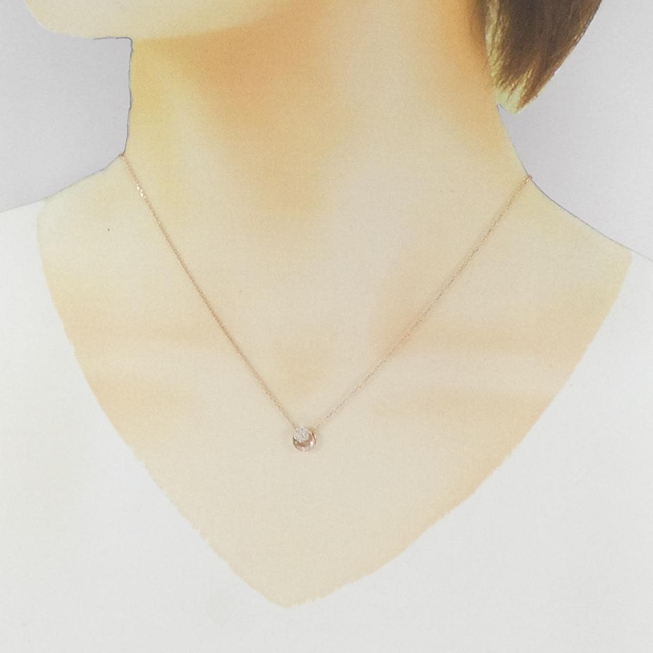 K10PG ダイヤモンド ネックレス 0.10CT