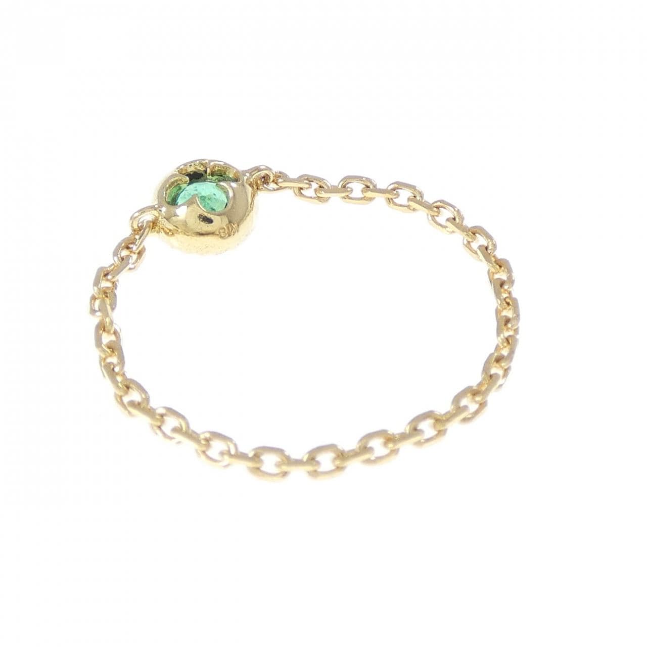 K18YG エメラルド リング 0.08CT