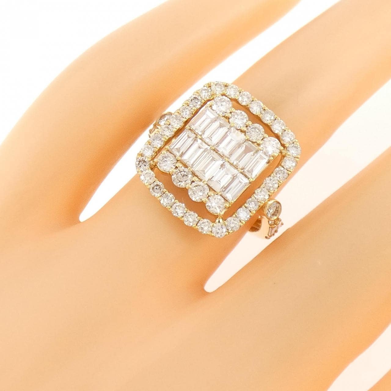 K18YG ダイヤモンド リング 2.00CT