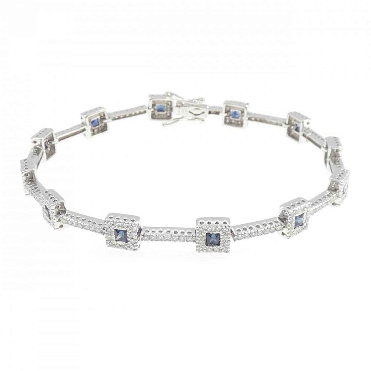 K18WG サファイヤ ブレスレット 1.34CT