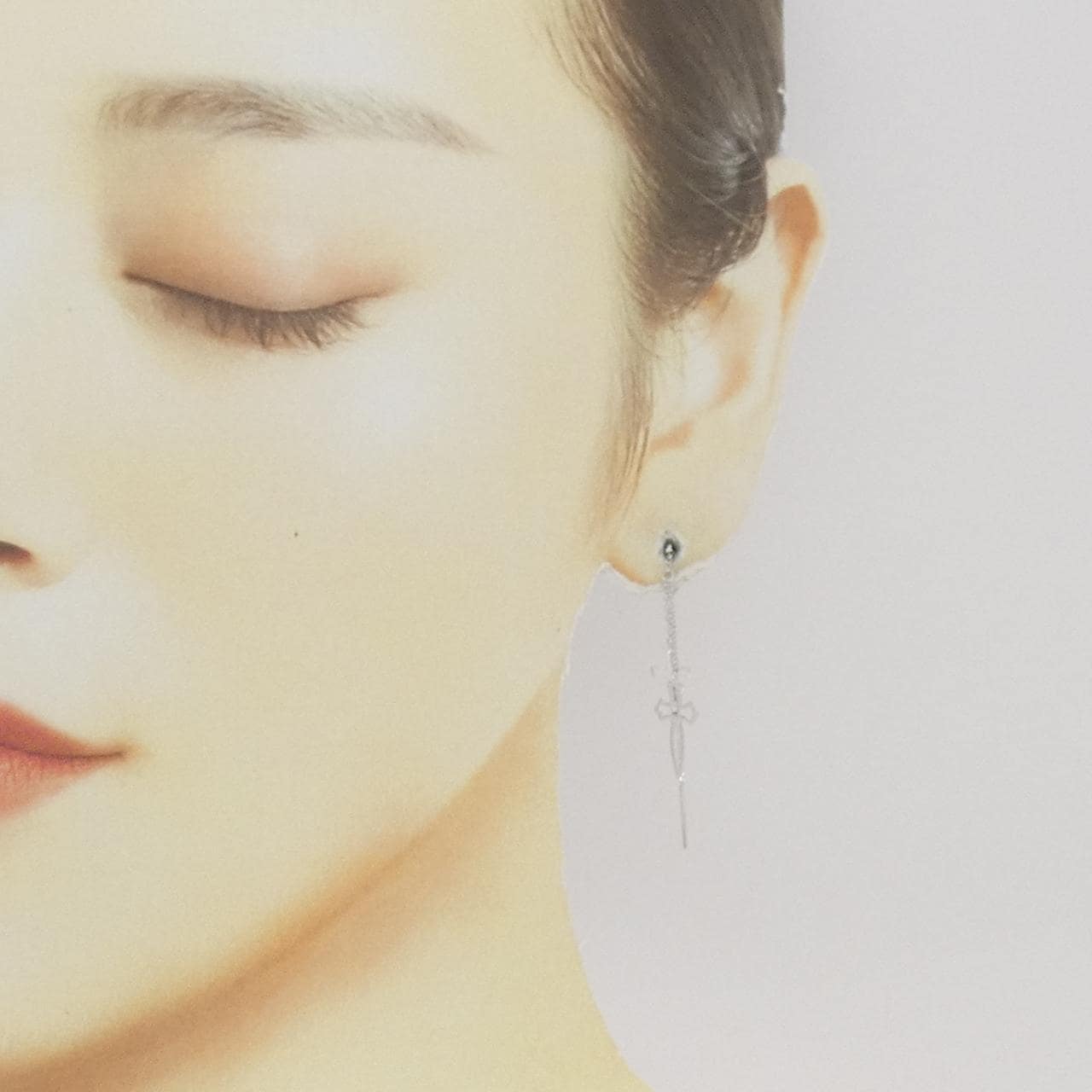 K14WG クロス ピアス