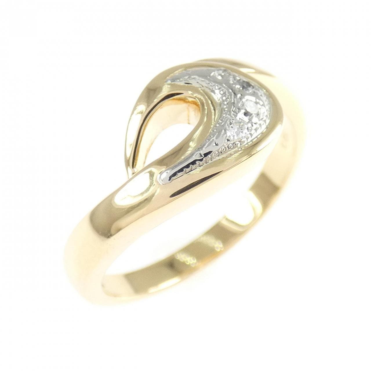 K18PG/PT ダイヤモンド リング 0.04CT