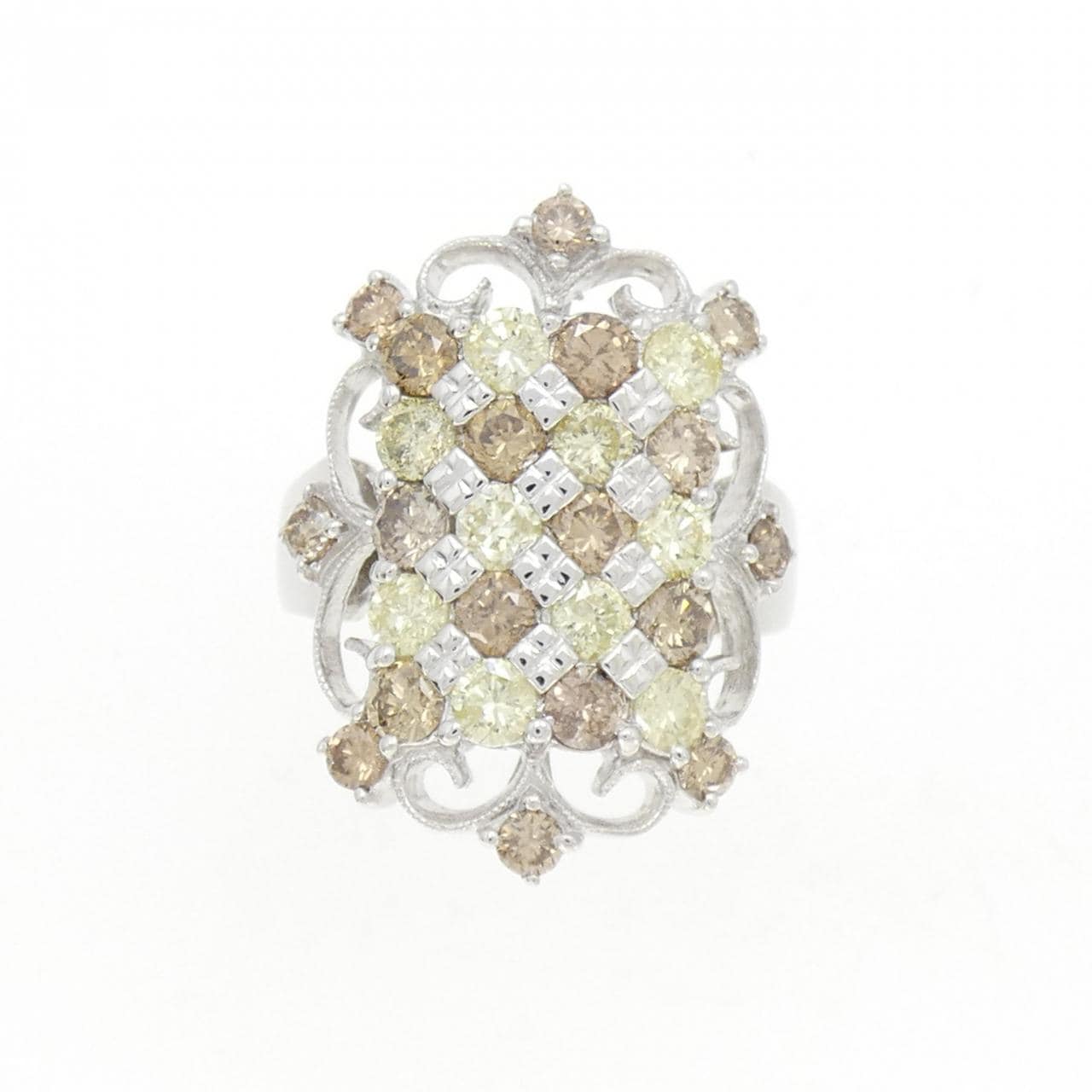 K18WG ダイヤモンド リング 3.20CT