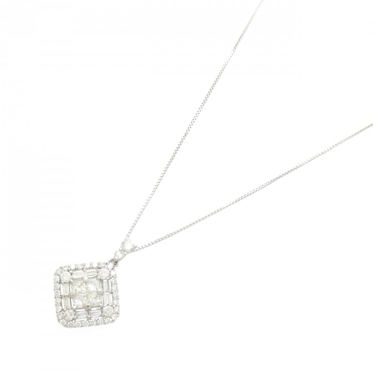 【新品】PT900/PT850 ダイヤモンド ネックレス 0.80CT