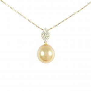 K18YG 白蝶パール ネックレス 11.8mm