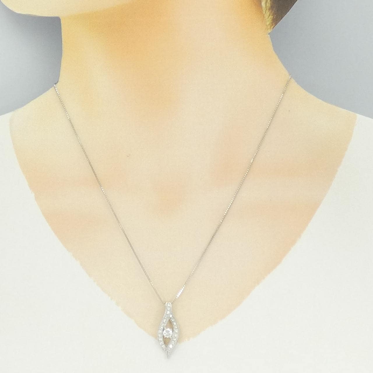 PT900/PT850 ダイヤモンド ネックレス 0.24CT