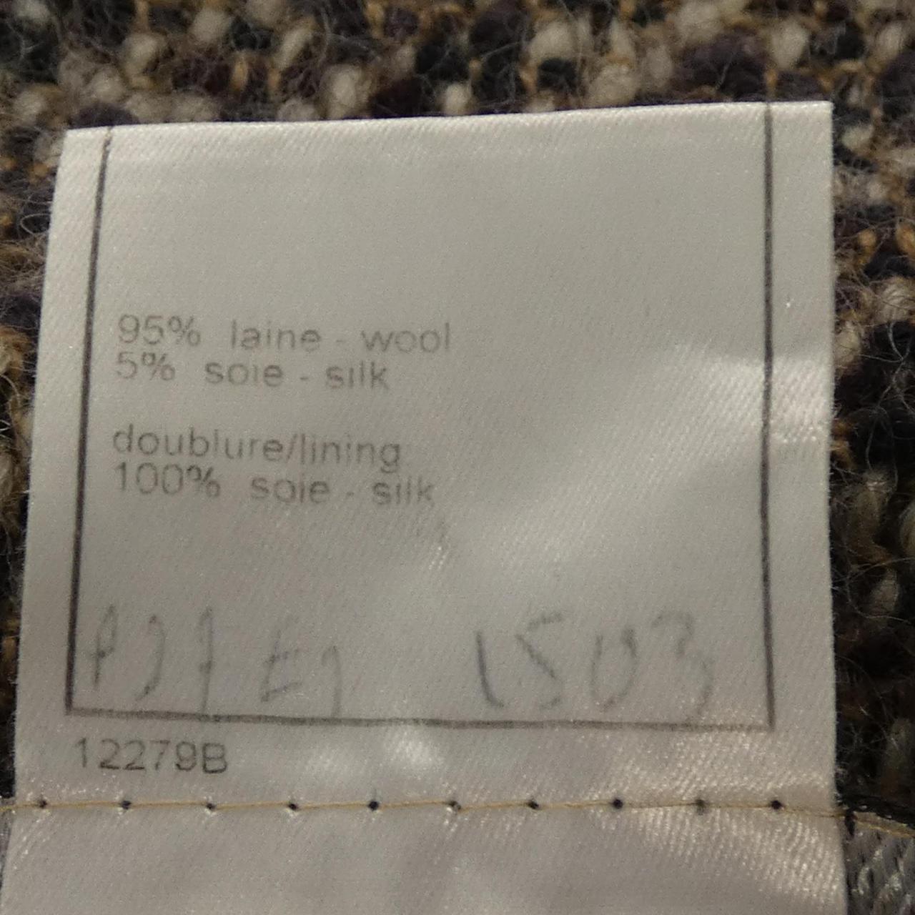 【ヴィンテージ】シャネル CHANEL P18345V10547 01A ノーカラージャケット