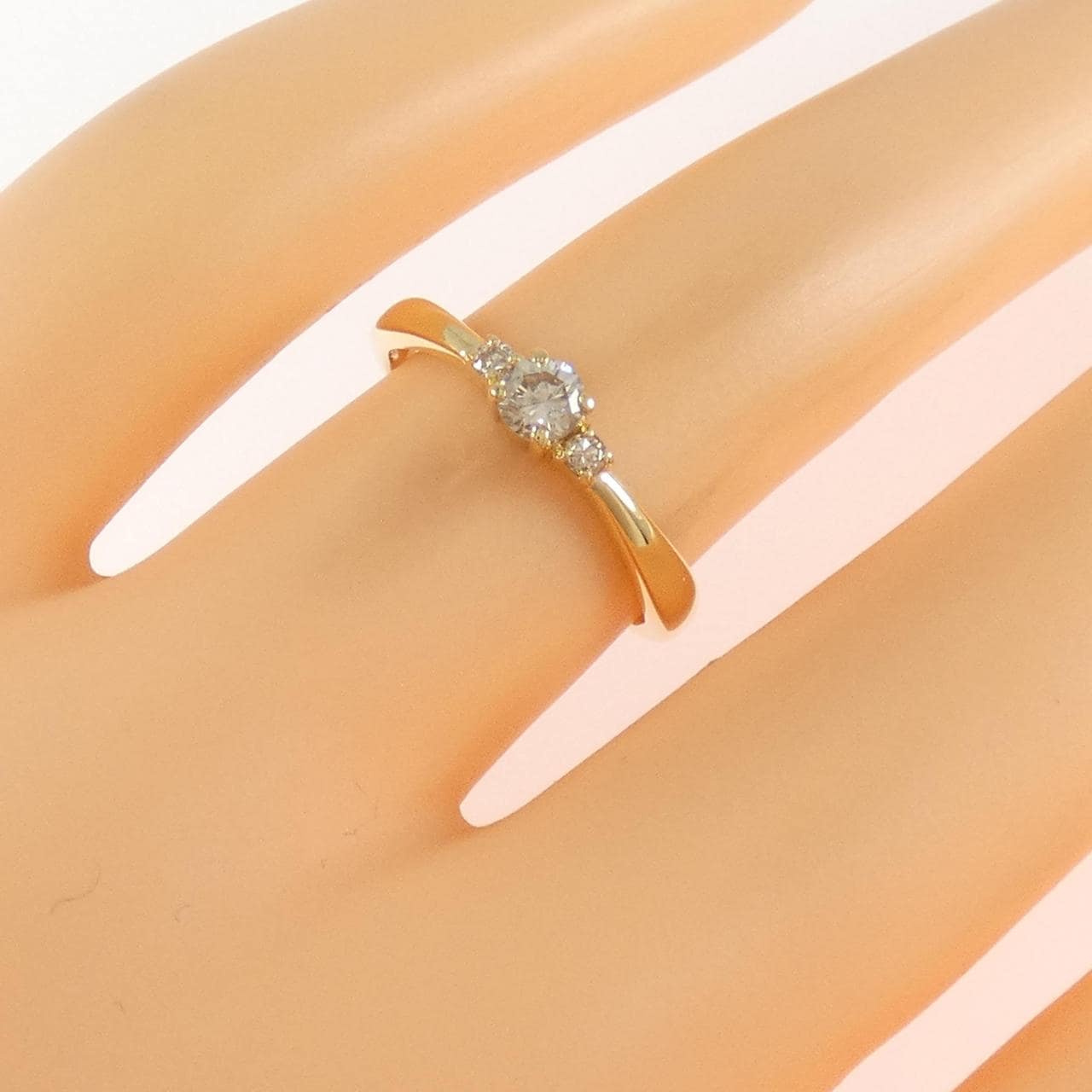 K18YG ダイヤモンド リング 0.20CT