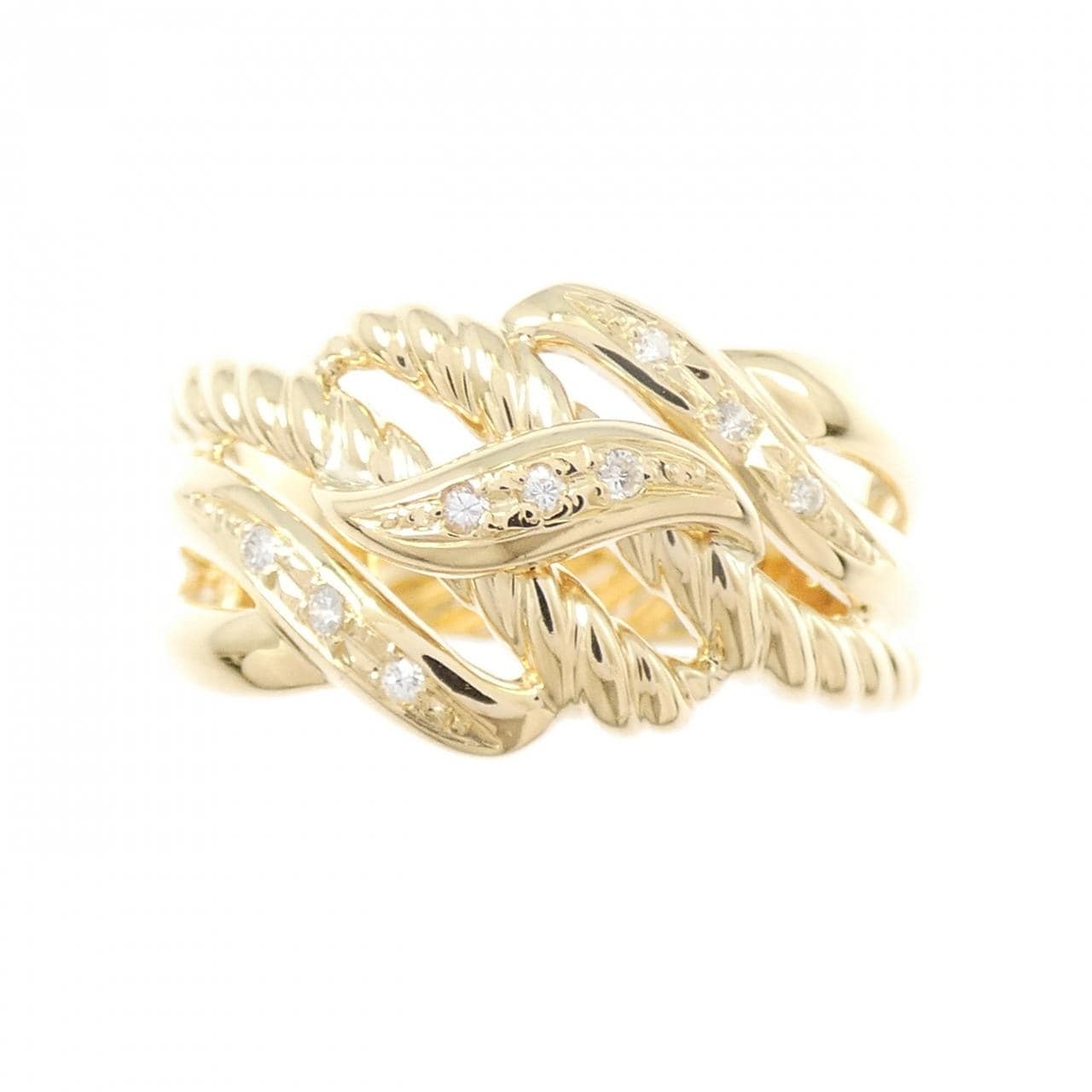 K18YG ダイヤモンド リング 0.09CT