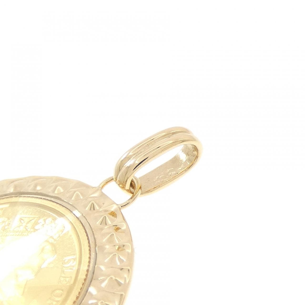 K18YG(枠) コイン ペンダント