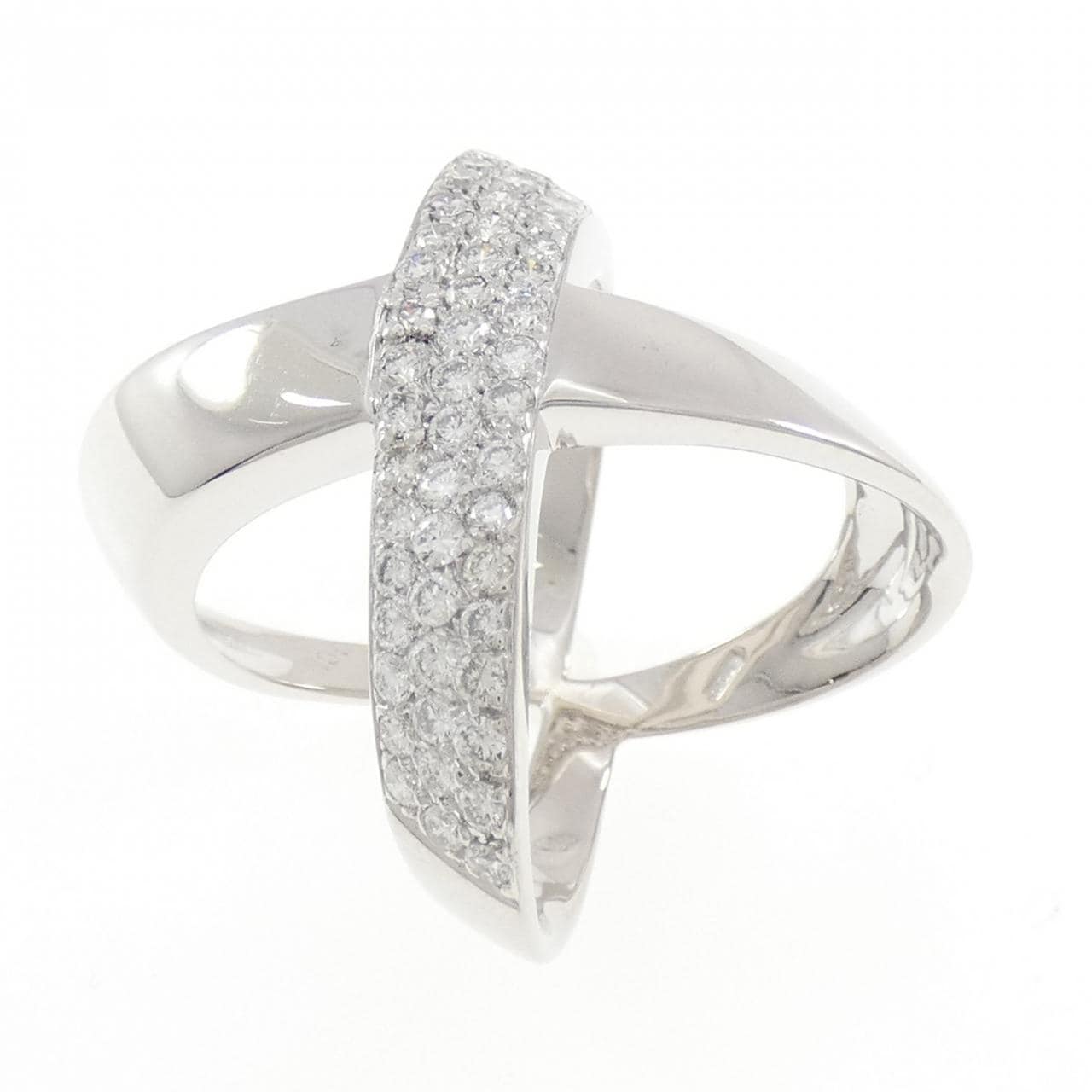 750WG パヴェ ダイヤモンド リング 1.00CT