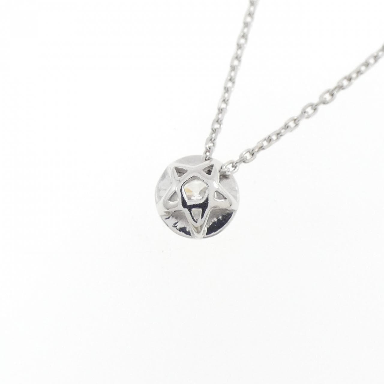 K18WG ダイヤモンド ネックレス 0.126CT
