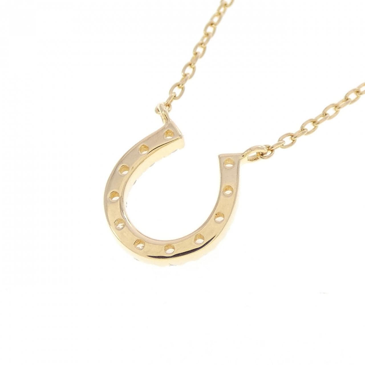 エテ ホースシュー ダイヤモンド ネックレス 0.04CT